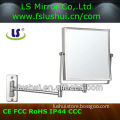 wall mounted magnifying square folding mirror